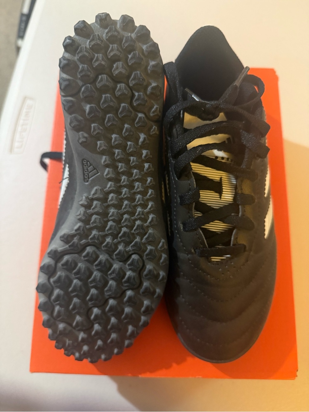 Nike Kids Black and White Turf Soccer Sneakers